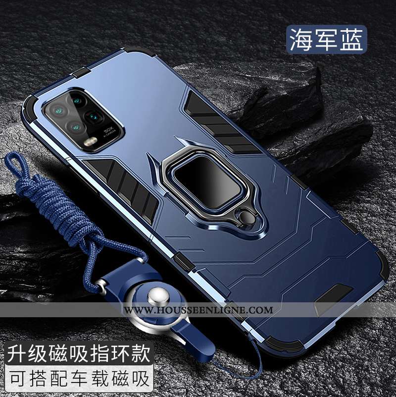 Coque Xiaomi Mi 10 Lite Ultra Légère Bleu Marin Créatif Téléphone Portable Silicone Bleu Foncé
