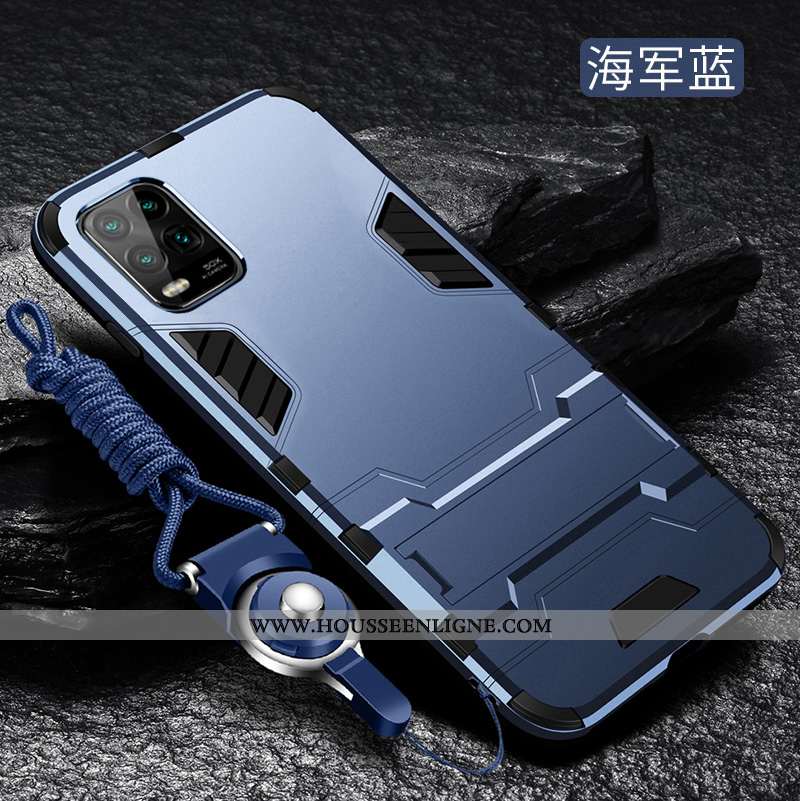 Coque Xiaomi Mi 10 Lite Ultra Légère Bleu Marin Créatif Téléphone Portable Silicone Bleu Foncé