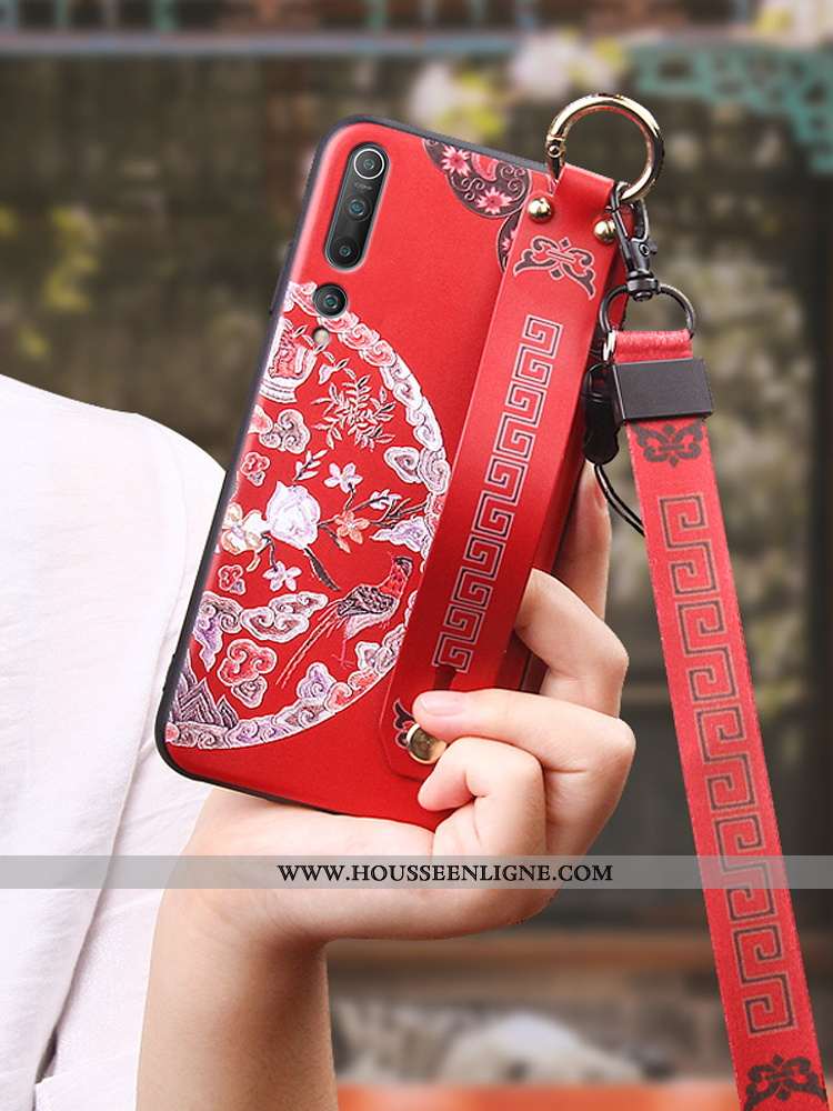 Coque Xiaomi Mi 10 Mode Personnalité Incassable Tendance Étui Petit Style Chinois Violet