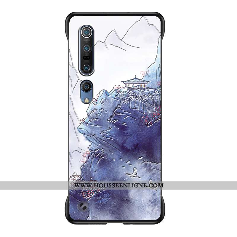 Coque Xiaomi Mi 10 Pro Créatif Fluide Doux Petit Silicone Bleu Étui