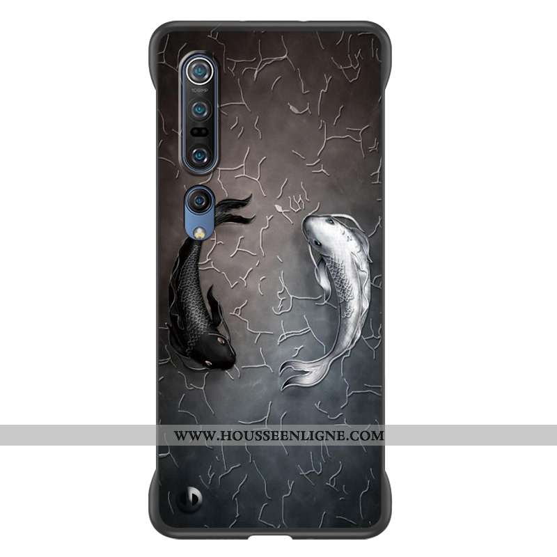 Coque Xiaomi Mi 10 Pro Créatif Fluide Doux Petit Silicone Bleu Étui