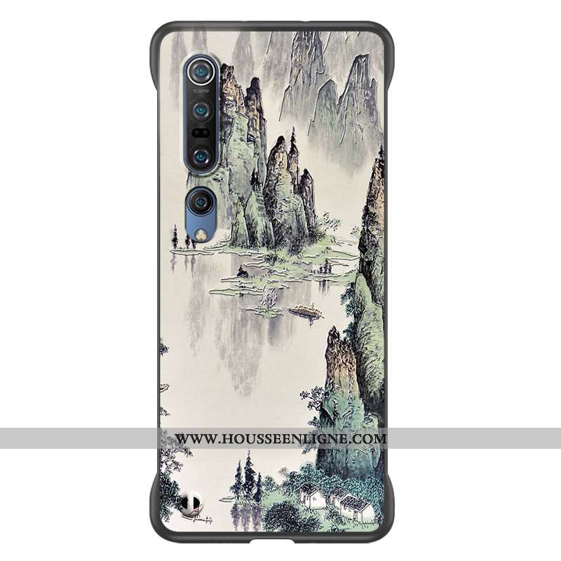 Coque Xiaomi Mi 10 Pro Créatif Fluide Doux Petit Silicone Bleu Étui
