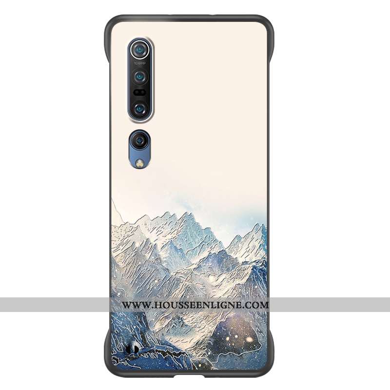Coque Xiaomi Mi 10 Pro Créatif Fluide Doux Petit Silicone Bleu Étui