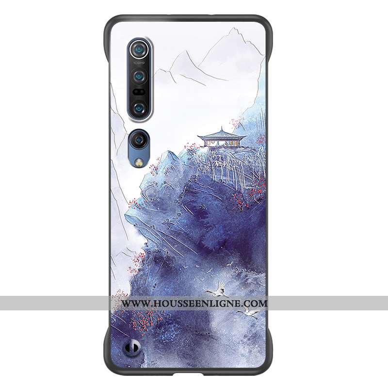 Coque Xiaomi Mi 10 Pro Créatif Fluide Doux Petit Silicone Bleu Étui