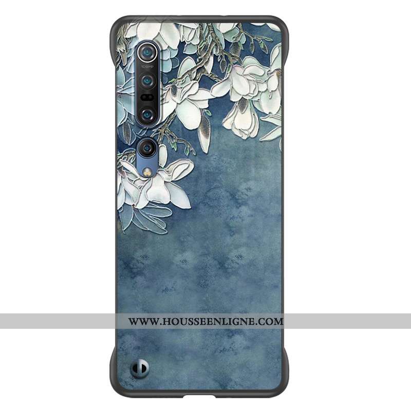 Coque Xiaomi Mi 10 Pro Créatif Fluide Doux Petit Silicone Bleu Étui