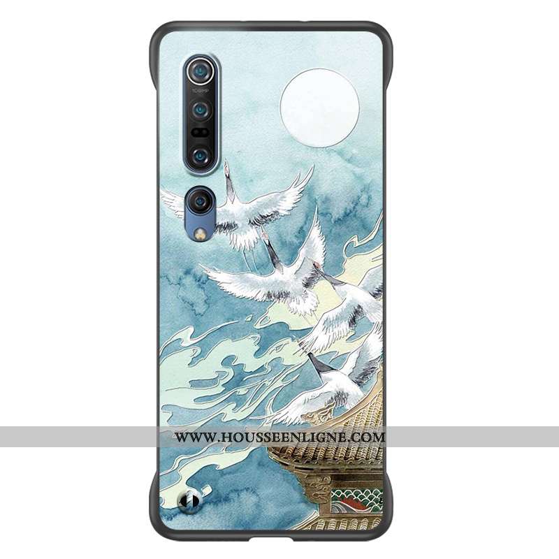 Coque Xiaomi Mi 10 Pro Créatif Fluide Doux Petit Silicone Bleu Étui