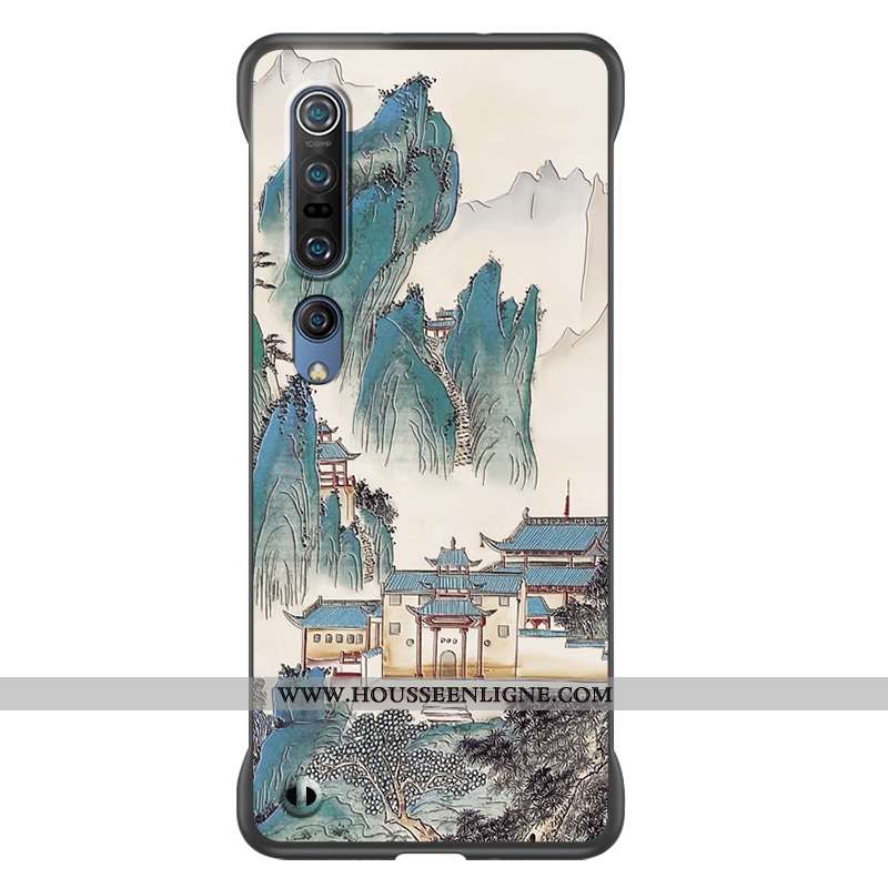 Coque Xiaomi Mi 10 Pro Créatif Fluide Doux Petit Silicone Bleu Étui