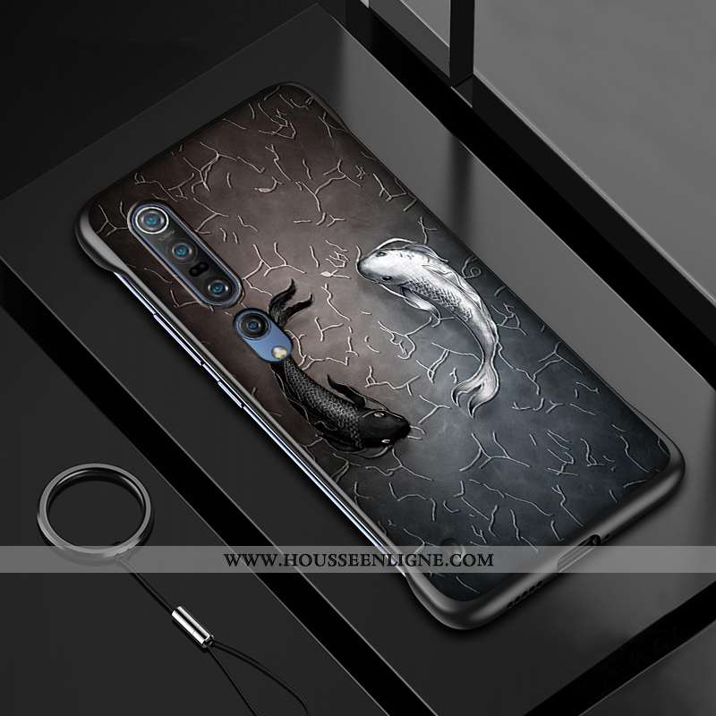 Coque Xiaomi Mi 10 Pro Créatif Fluide Doux Petit Silicone Bleu Étui