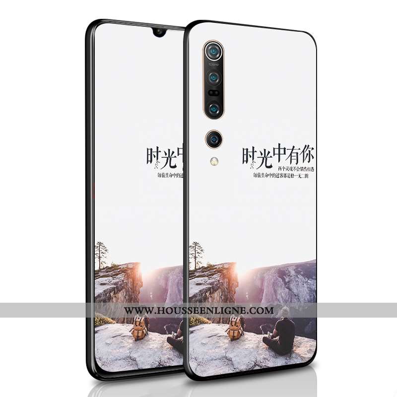 Coque Xiaomi Mi 10 Pro Créatif Ultra Amoureux Mode Tendance Difficile Légère Blanche