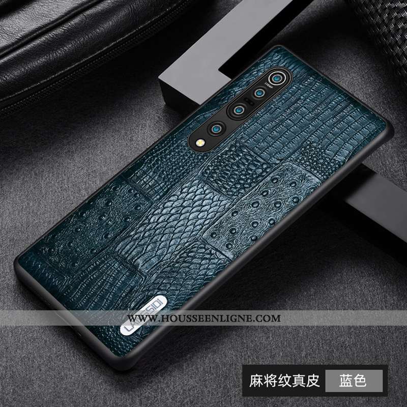 Coque Xiaomi Mi 10 Pro Cuir Véritable Cuir Tout Compris Qualité Téléphone Portable Marron Incassable