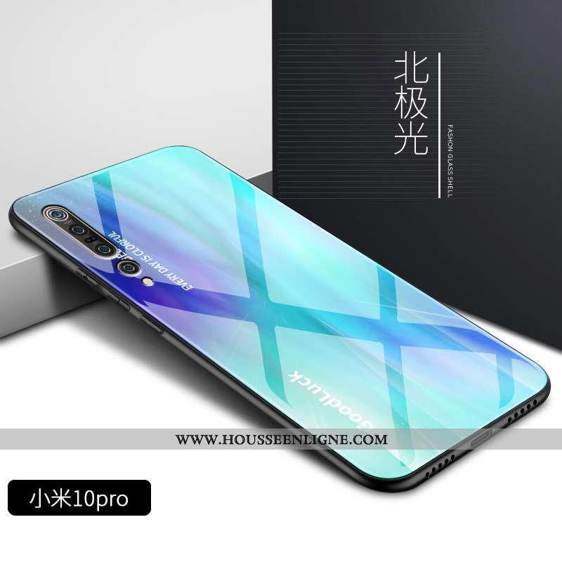 Coque Xiaomi Mi 10 Pro Fluide Doux Silicone Légère Protection Dégradé Personnalité Rose