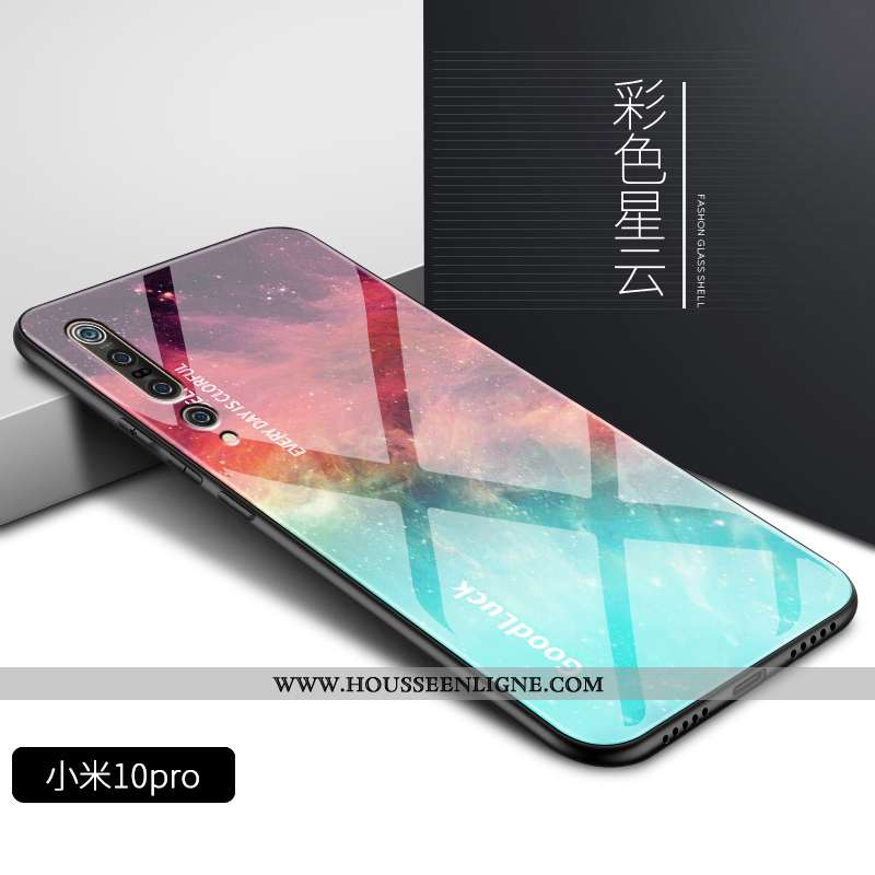 Coque Xiaomi Mi 10 Pro Fluide Doux Silicone Légère Protection Dégradé Personnalité Rose