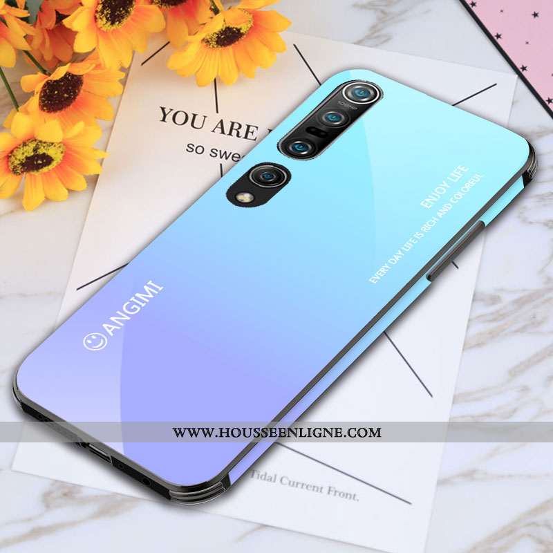 Coque Xiaomi Mi 10 Pro Personnalité Créatif Étui Tendance Téléphone Portable Silicone Bleu