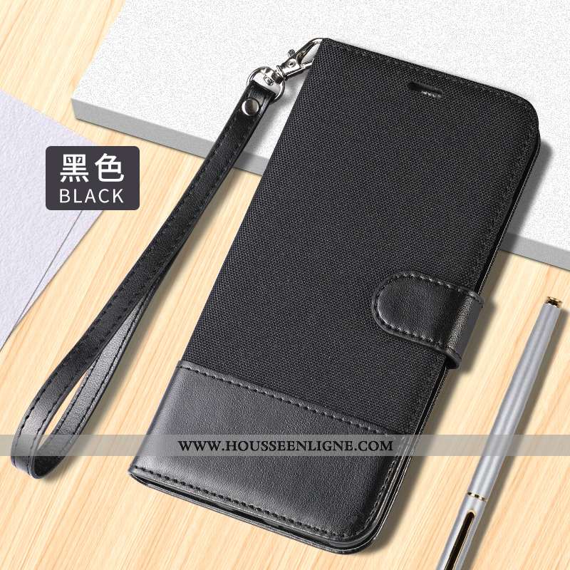 Coque Xiaomi Mi 10 Pro Protection Cuir Téléphone Portable Tout Compris Étui Clamshell Noir