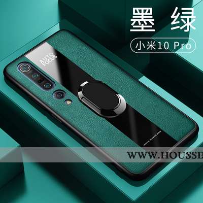 Coque Xiaomi Mi 10 Pro Silicone Cuir Incassable Téléphone Portable Anneau Rouge