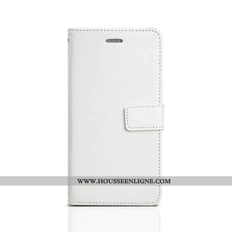 Coque Xiaomi Mi 10 Protection Cuir Fluide Doux Clamshell Étui Nouveau Blanche