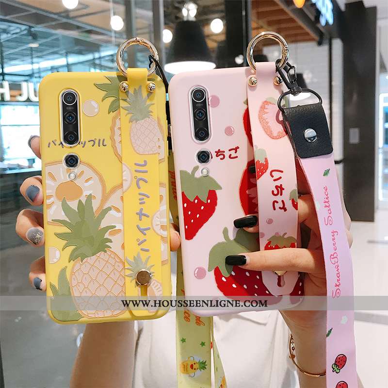 Coque Xiaomi Mi 10 Protection Ornements Suspendus Nouveau Fruit Vent Silicone Incassable Jaune