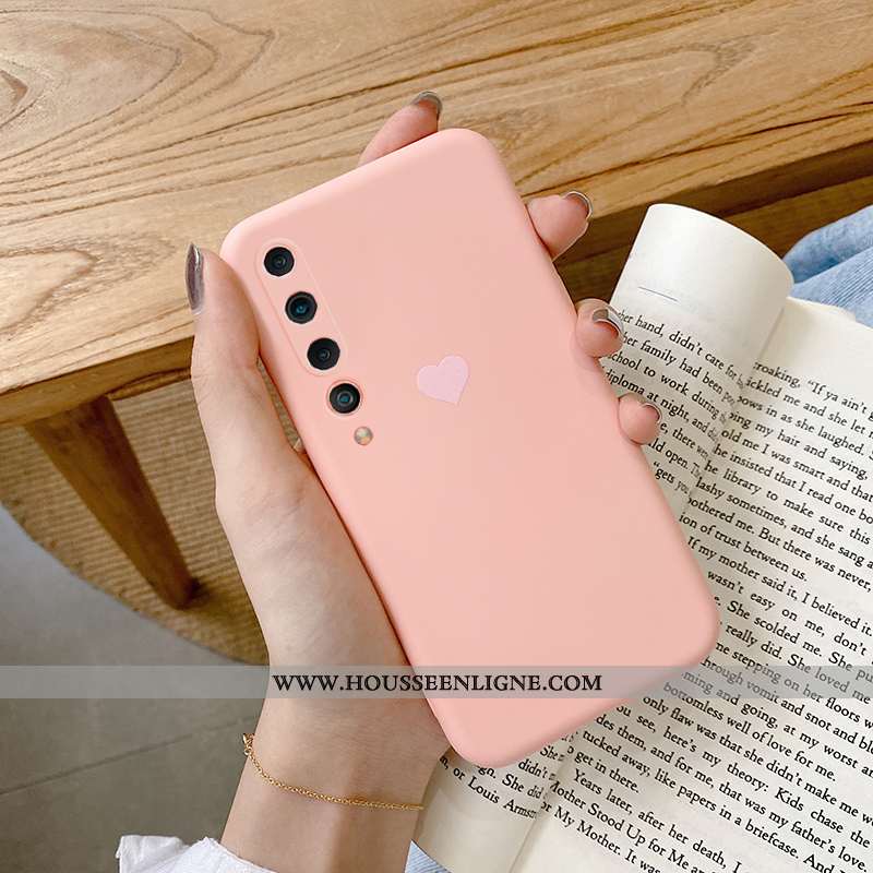 Coque Xiaomi Mi 10 Protection Tendance Étui Amour Fluide Doux Légères Simple Violet