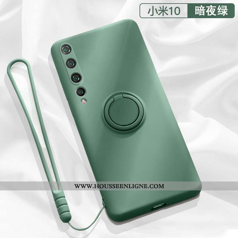 Coque Xiaomi Mi 10 Silicone Ornements Suspendus Étui Légère Support Simple Incassable Rouge