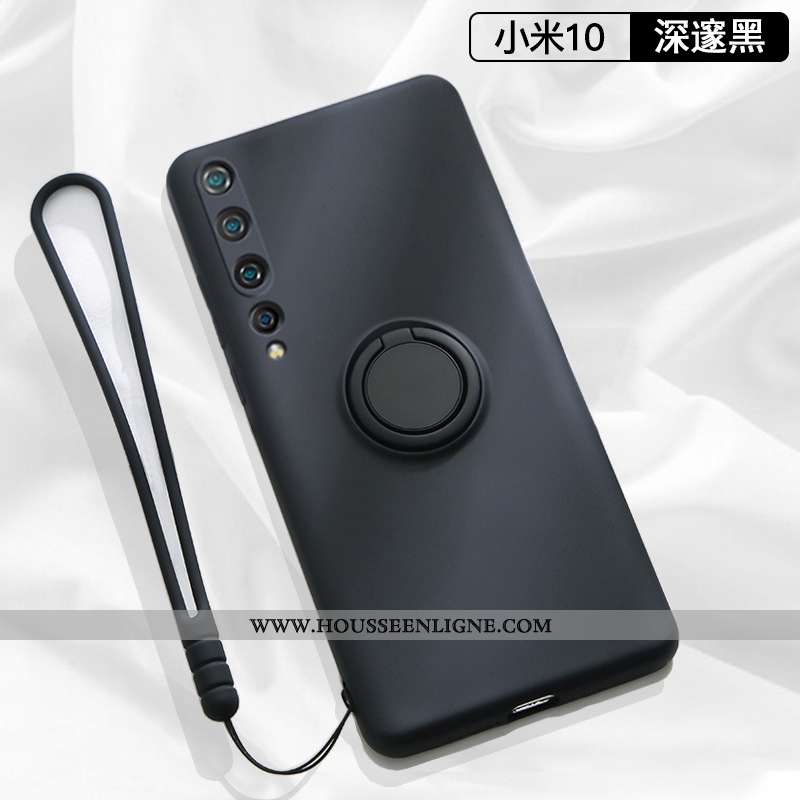 Coque Xiaomi Mi 10 Silicone Ornements Suspendus Étui Légère Support Simple Incassable Rouge