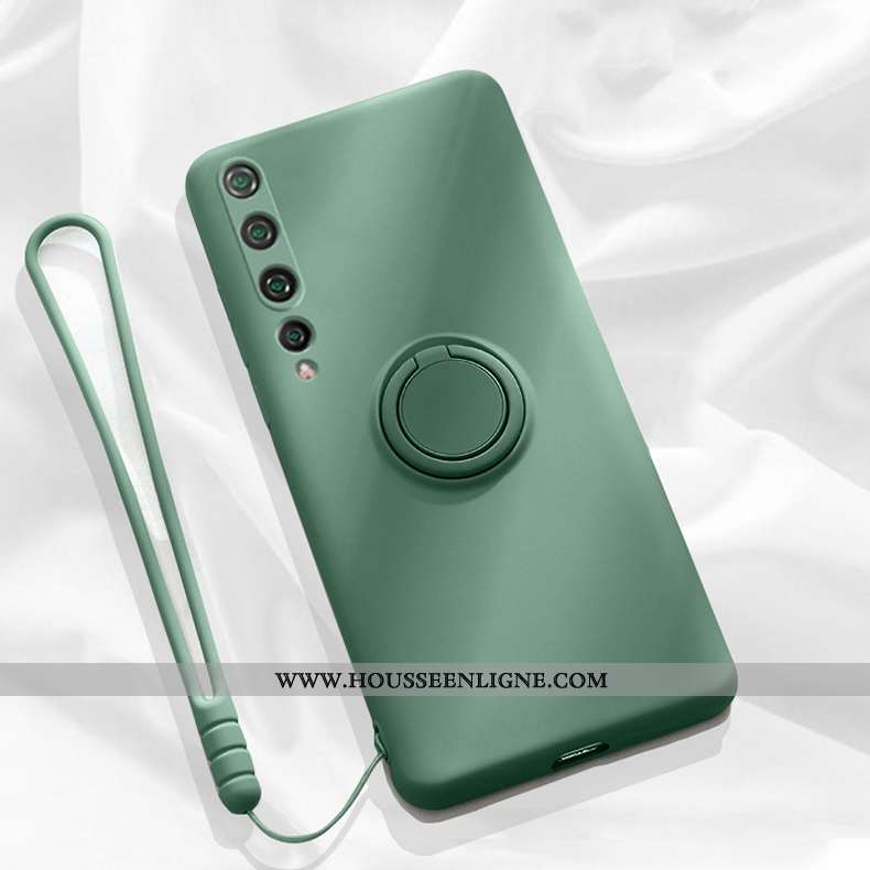 Coque Xiaomi Mi 10 Silicone Ornements Suspendus Étui Légère Support Simple Incassable Rouge
