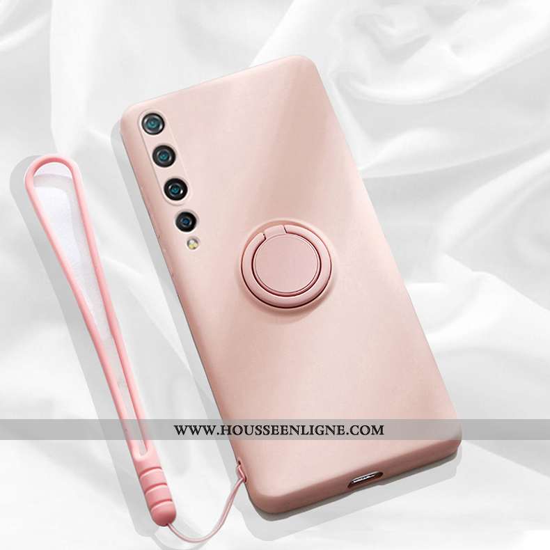 Coque Xiaomi Mi 10 Silicone Ornements Suspendus Étui Légère Support Simple Incassable Rouge