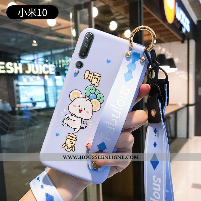 Coque Xiaomi Mi 10 Silicone Protection Incassable Charmant Légère Étui Téléphone Portable Verte