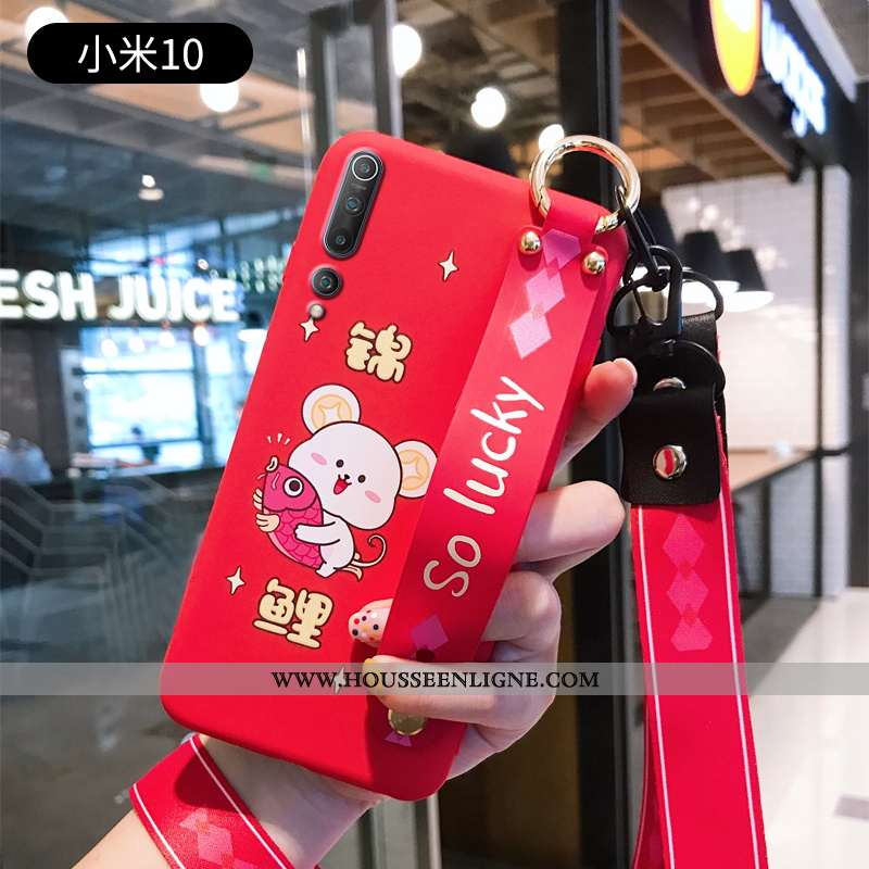 Coque Xiaomi Mi 10 Silicone Protection Incassable Charmant Légère Étui Téléphone Portable Verte