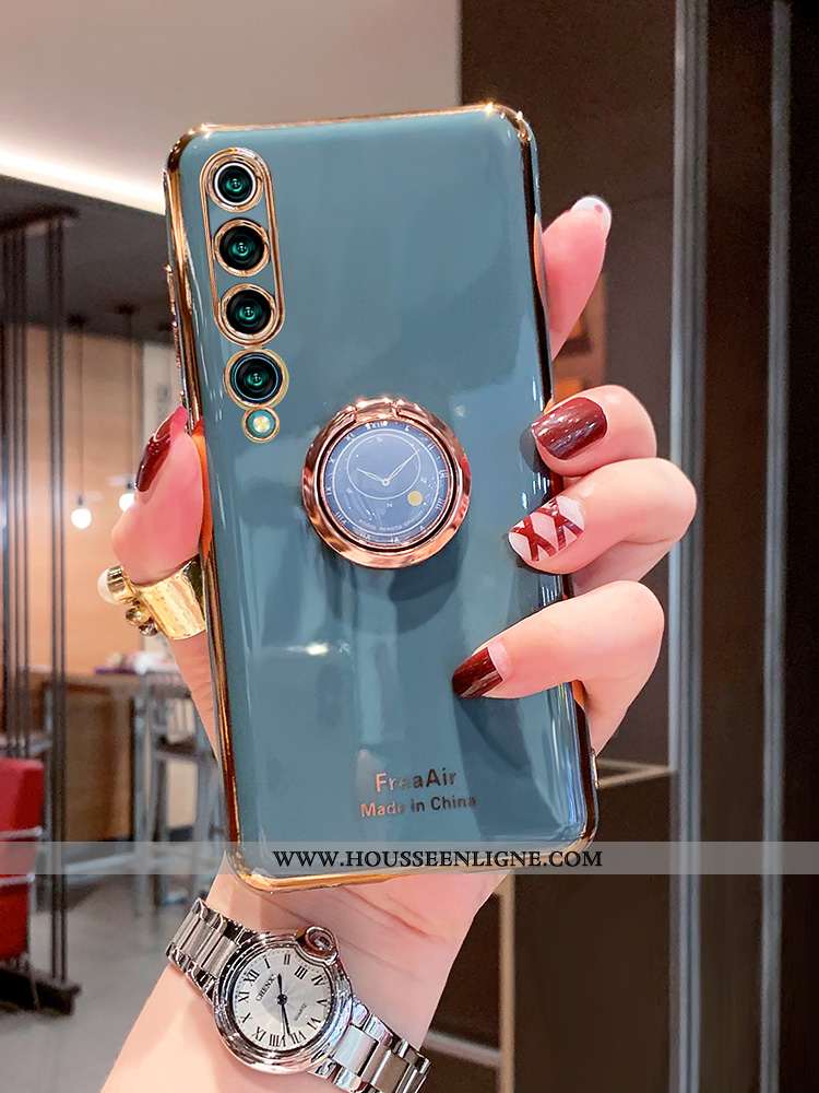 Coque Xiaomi Mi 10 Tendance Fluide Doux Téléphone Portable Petit Protection Incassable Étui Verte