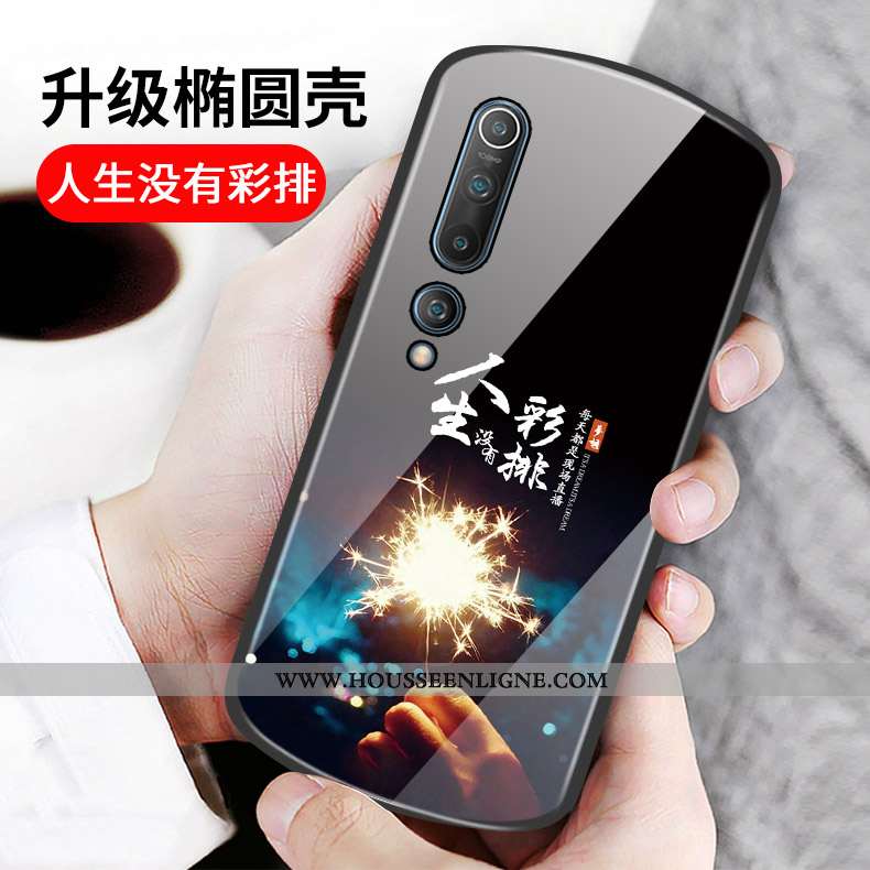 Coque Xiaomi Mi 10 Tendance Protection Incassable Luxe Petit Nouveau Étoile Noir