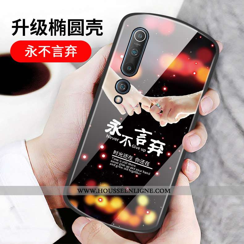 Coque Xiaomi Mi 10 Tendance Protection Incassable Luxe Petit Nouveau Étoile Noir