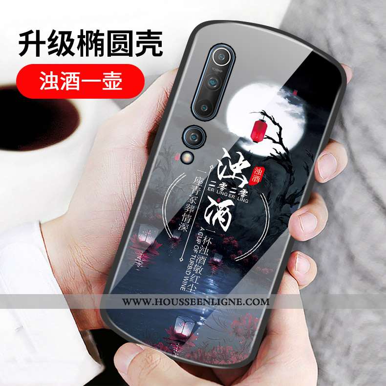 Coque Xiaomi Mi 10 Tendance Protection Incassable Luxe Petit Nouveau Étoile Noir