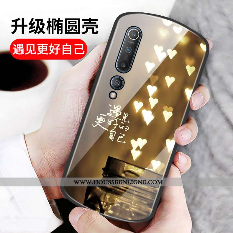 Coque Xiaomi Mi 10 Tendance Protection Incassable Luxe Petit Nouveau Étoile Noir