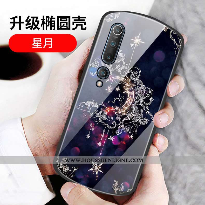 Coque Xiaomi Mi 10 Tendance Protection Incassable Luxe Petit Nouveau Étoile Noir