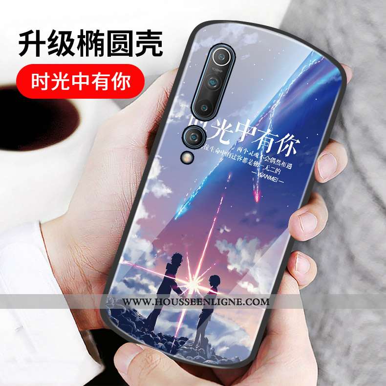 Coque Xiaomi Mi 10 Tendance Protection Incassable Luxe Petit Nouveau Étoile Noir