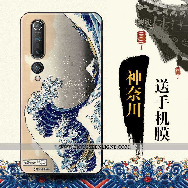 Coque Xiaomi Mi 10 Tendance Protection Étui Bleu Vent Téléphone Portable