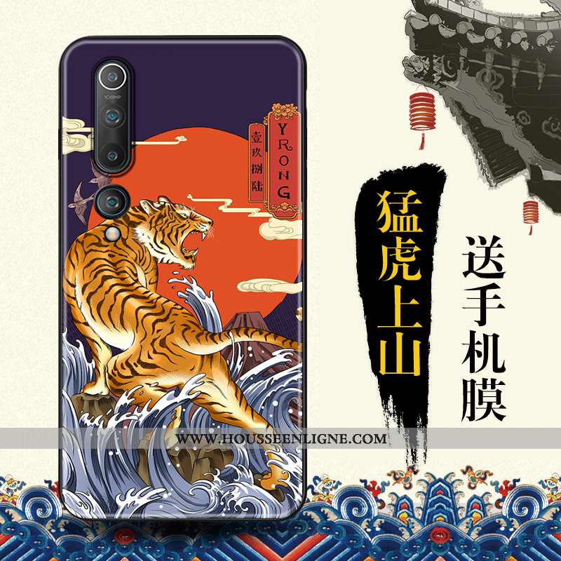 Coque Xiaomi Mi 10 Tendance Protection Étui Bleu Vent Téléphone Portable