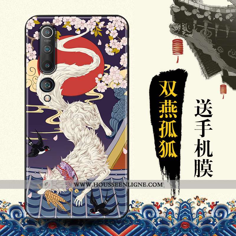 Coque Xiaomi Mi 10 Tendance Protection Étui Bleu Vent Téléphone Portable
