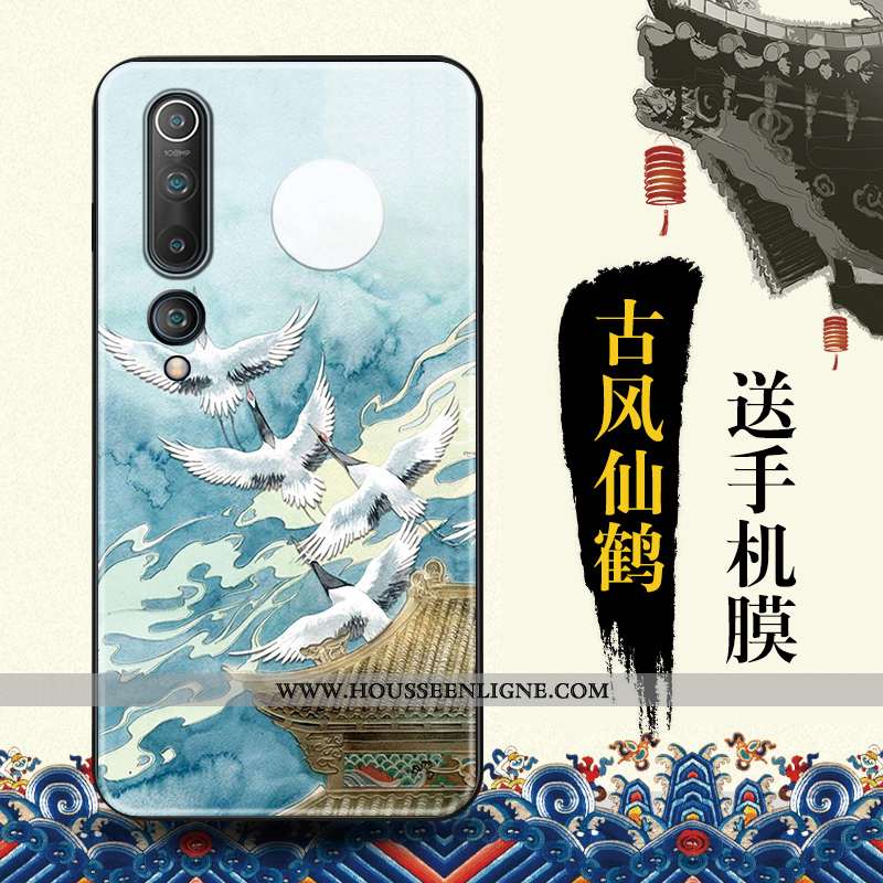 Coque Xiaomi Mi 10 Tendance Protection Étui Bleu Vent Téléphone Portable