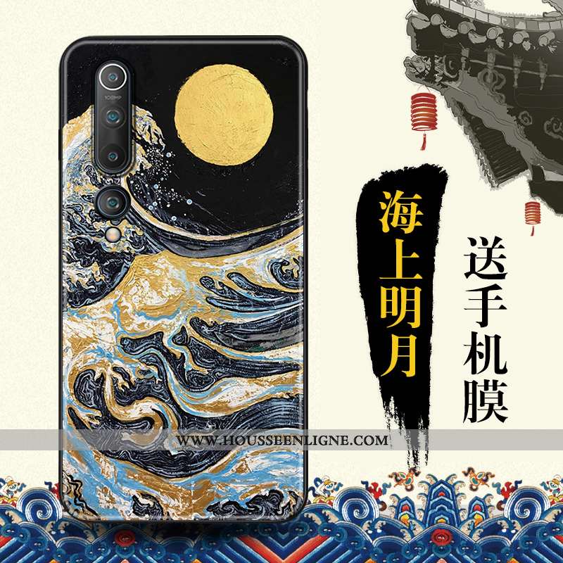 Coque Xiaomi Mi 10 Tendance Protection Étui Bleu Vent Téléphone Portable