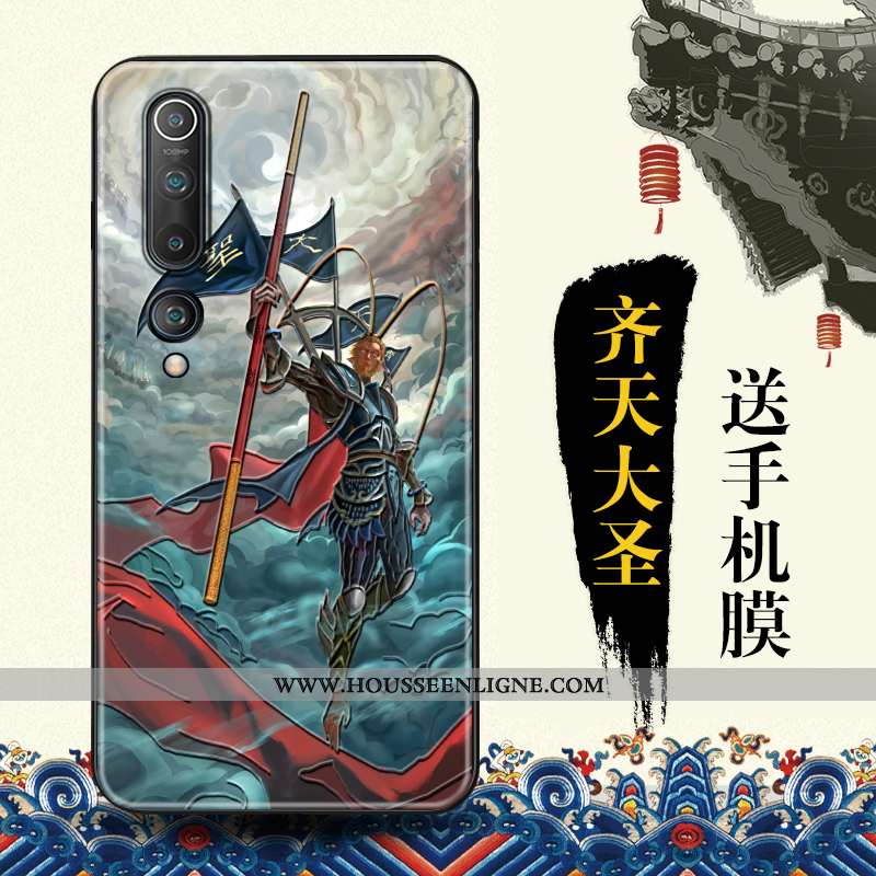 Coque Xiaomi Mi 10 Tendance Protection Étui Bleu Vent Téléphone Portable