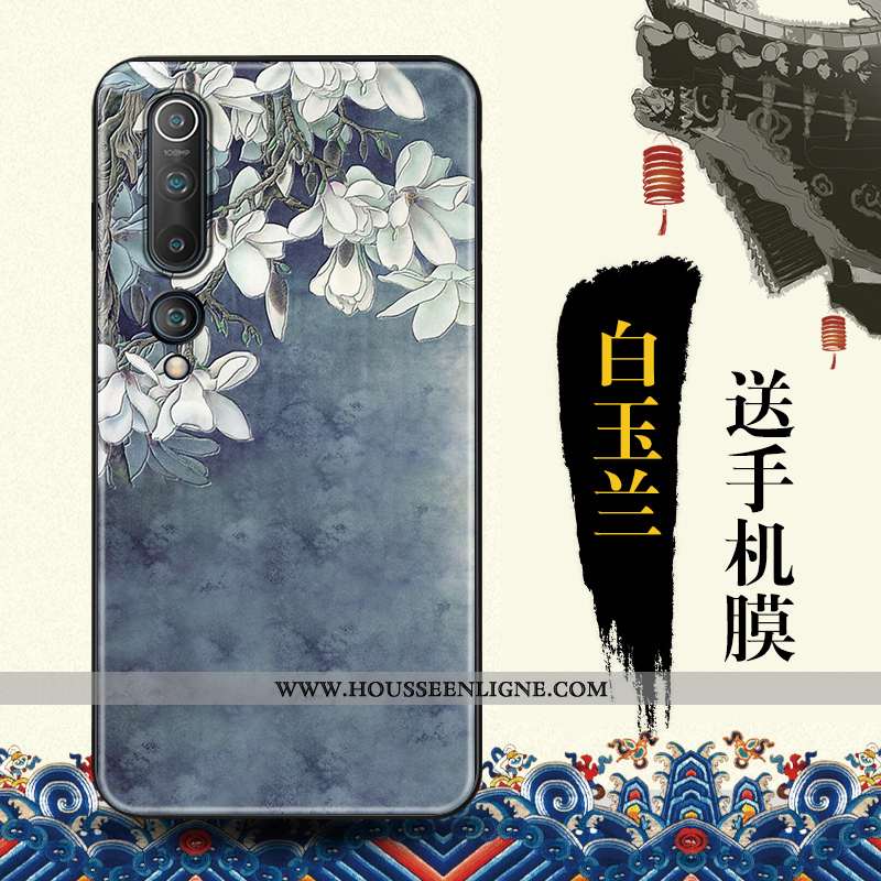 Coque Xiaomi Mi 10 Tendance Protection Étui Bleu Vent Téléphone Portable