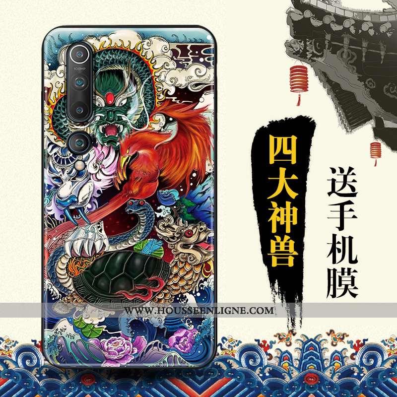 Coque Xiaomi Mi 10 Tendance Protection Étui Bleu Vent Téléphone Portable