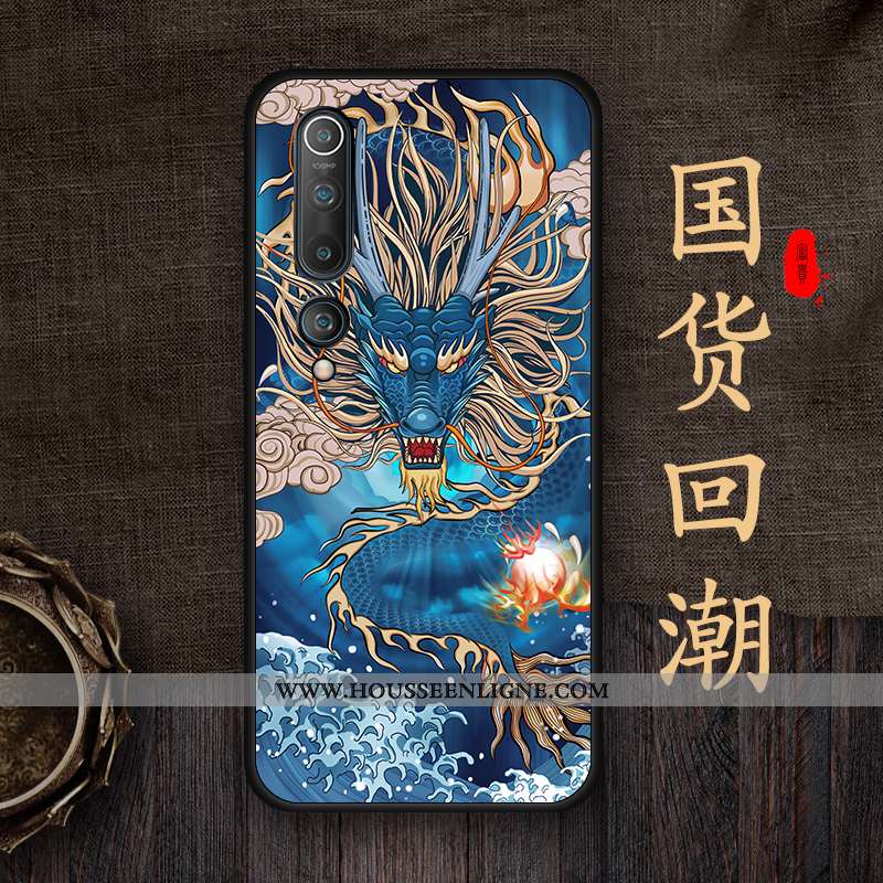 Coque Xiaomi Mi 10 Tendance Protection Étui Bleu Vent Téléphone Portable