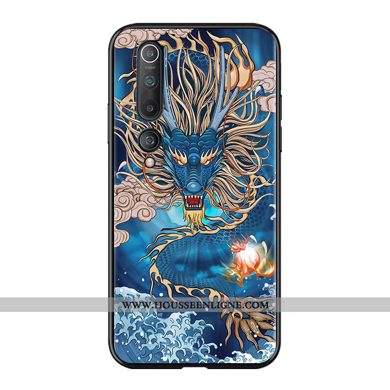Coque Xiaomi Mi 10 Tendance Protection Étui Bleu Vent Téléphone Portable