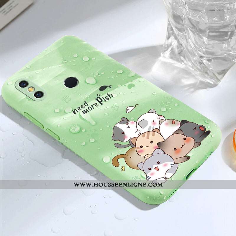Coque Xiaomi Mi 8 Créatif Dessin Animé Fluide Doux Charmant Net Rouge Téléphone Portable Légère Vert