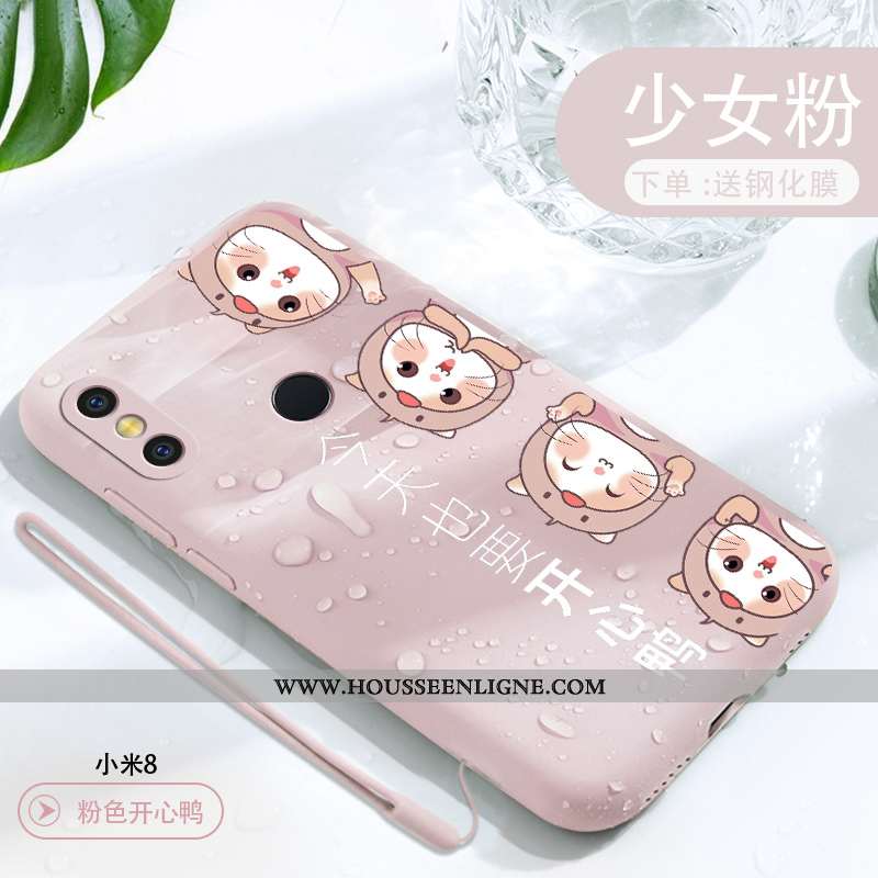 Coque Xiaomi Mi 8 Créatif Dessin Animé Fluide Doux Charmant Net Rouge Téléphone Portable Légère Vert