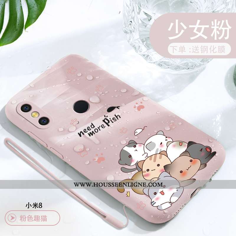 Coque Xiaomi Mi 8 Créatif Dessin Animé Fluide Doux Charmant Net Rouge Téléphone Portable Légère Vert