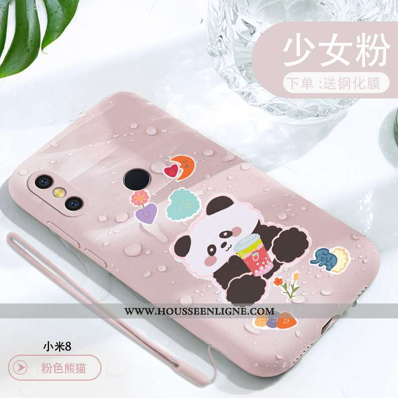 Coque Xiaomi Mi 8 Créatif Dessin Animé Fluide Doux Charmant Net Rouge Téléphone Portable Légère Vert
