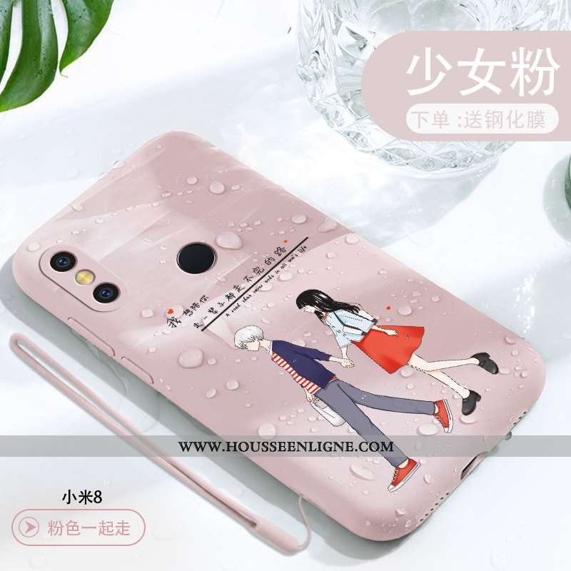 Coque Xiaomi Mi 8 Créatif Dessin Animé Fluide Doux Charmant Net Rouge Téléphone Portable Légère Vert